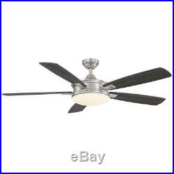 HDC Anselm 54 in. Indoor Brushed Nickel Ceiling Fan with LED Light Kit and Remote