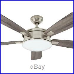 HDC Anselm 54 in. Indoor Brushed Nickel Ceiling Fan with LED Light Kit and Remote