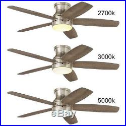 HDC Ashby Park 52 LED Brushed Nickel Ceiling Fan with Light Kit & Remote