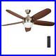 HDC Breezemore 56 in. LED Brushed Nickel Ceiling Fan with Light Kit and Remote
