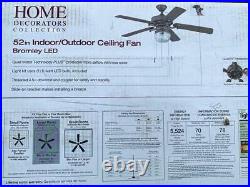 HDC Bromley 52 LED Indoor/Outdoor Hammered Bronze Ceiling Fan with Light Kit