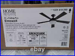 HDC Emswell 52 in. LED Indoor Mediterranean Bronze Ceiling Fan with Light Kit
