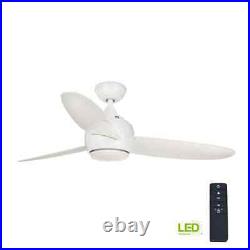 HDC Hedley 54 Integrated LED Indoor White Ceiling Fan with Light Kit and Remote