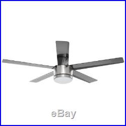 HDC Merwry 52 in. LED Brushed Nickel Ceiling Fan with Light Kit + Remote Control