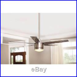 HDC Merwry 52 in. LED Brushed Nickel Ceiling Fan with Light Kit + Remote Control