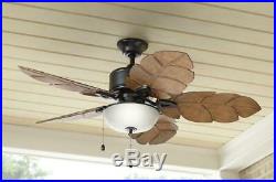 HDC Palm Cove 52 LED Indoor/Outdoor Natural Iron Ceiling Fan with Opt Light Kit