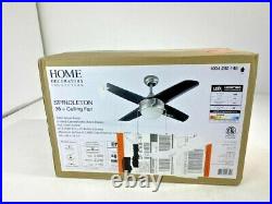 HDC Spindleton 36 in. Indoor Brushed Nickel Ceiling Fan with Light Kit