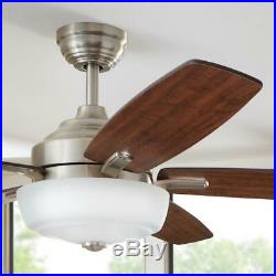 HDC Sudler Ridge 60 in. LED Indoor Br. Nickel Ceiling Fan withLight Kit & Remote C