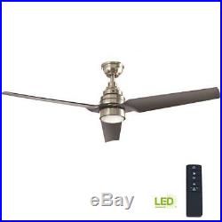 HDC Varuchi 52 LED Indoor Brushed Nickel Ceiling Fan withLight Light Kit&Remote