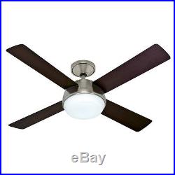 HUNTER 52 Arvada LED Brushed Nickel Ceiling Fan with Light Kit & Remote NEW