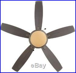 Hampton Bay 48 in. LED Indoor/Outdoor Natural Iron Ceiling Fan with Light Kit