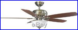 Hampton Bay 52 inch Ceiling Fan with Light and Remote Control Kit Brushed Nickel