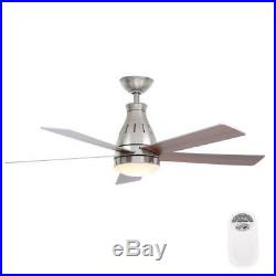 Hampton Bay 609619 Cobram 48 in. LED Brushed Nickel Ceiling Fan with Light Kit