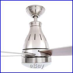 Hampton Bay 609619 Cobram 48 in. LED Brushed Nickel Ceiling Fan with Light Kit