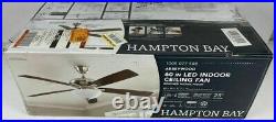 Hampton Bay Abbeywood 60 in. LED Brushed Nickel Ceiling Fan With Light Kit