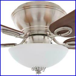 Hampton Bay Adonia 52 in. LED Indoor Brushed Nickel Ceiling Fan with Light Kit