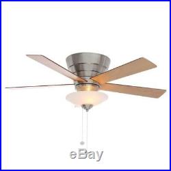 Hampton Bay Andross 48 in. Indoor Brushed Nickel Ceiling Fan with Light Kit