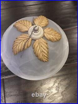 Hampton Bay Antigua Ceiling Fan Light Kit & Glass Shade (1)
