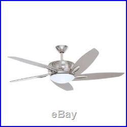 Hampton Bay Arctic Sky 54 in. Indoor Brushed Nickel Ceiling Fan with Light Kit