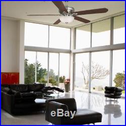 Hampton Bay Asbury 60 in. Indoor Brushed Nickel Ceiling Fan with Light Kit 26612