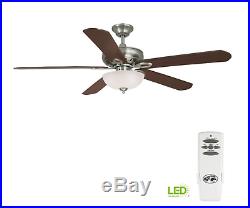 Hampton Bay Asbury 60 in. LED Indoor Brushed Nickel Ceiling Fan with Light Kit a