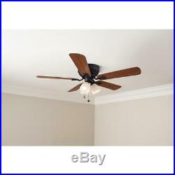 Hampton Bay Blair 52 in. LED Indoor Oil-Rubbed Bronze Ceiling Fan with Light Kit