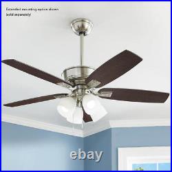 Hampton Bay Ceiling Fan 20.67x52 Nickel LED withLight Kit+ Reversible Blades
