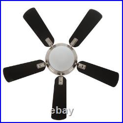 Hampton Bay Ceiling Fan 44 Reversible LED Brushed Nickel with Light Kit + Remote