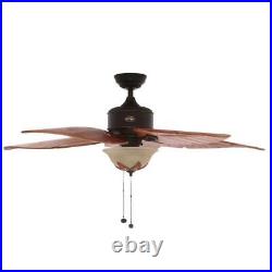 Hampton Bay Ceiling Fan 56 in Indoor Pull Chain Oil Rubbed Bronze + Light Kit