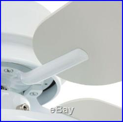 Hampton Bay Ceiling Fan Dome Light Kit 24 Inch Coastal Indoor Pull Chain White