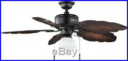 Hampton Bay Ceiling Fan Light Kit 52 in. Leaf Blades 3 Speed Reversible Control