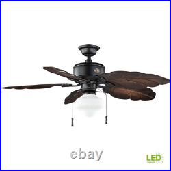 Hampton Bay Ceiling Fan Light Kit 52 in. Leaf Reversible Control Blades 3 Speed