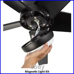 Hampton Bay Ceiling Fan Light Kit 54-Inch Mena Integrated LED Matte Black