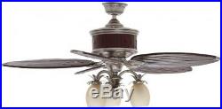 Hampton Bay Ceiling Fan Light Kit Indoor 52 in. Bamboo Blades Reversible Motor