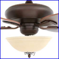 Hampton Bay Ceiling Fan Light Kit LED 52 in. Mediterranean Bronze Remote Control