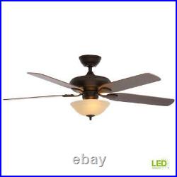 Hampton Bay Ceiling Fan Light Kit LED 52 in. Mediterranean Bronze Remote Control