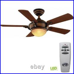 Hampton Bay Ceiling Fan Light Kit Remote Control 44 Inch LED Indoor Gilded New