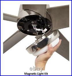Hampton Bay Ceiling Fan With Light Kit And Remote LED 54-Inch Brushed Nickel 929