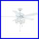 Hampton Bay Ceiling Fan With Light Kit Bristol Lane Indoor Medium 52-Inch White