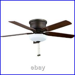 Hampton Bay Ceiling Fan With Light Kit LED Indoor 52-Inch Oil Rubbed Bronze