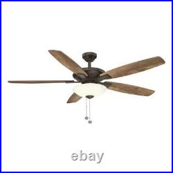 Hampton Bay Ceiling Fan with Light Kit 56-Inch LED Indoor Oil Rubbed Bronze