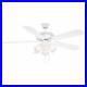 Hampton Bay Ceiling Fan with Light Kit 9.5-Watt LED AC Motor Reversible MDF White