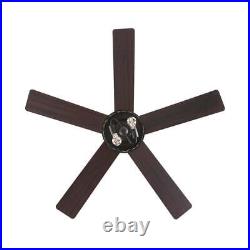 Hampton Bay Ceiling Fans 52 Indoor Led With5 Reversible Blades, Light Kit+Rc Black