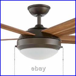 Hampton Bay Claret 52 in. Indoor Oil Rubbed Bronze Ceiling Fan with Light Kit