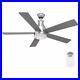 Hampton Bay Cobram 48 in. LED Indoor Nickel Ceiling Fan with Light Kit and Remote