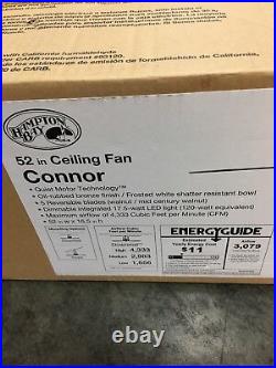 Hampton Bay Connor 52 Integrated LED Oil Rubbed Bronze Ceiling Fan withLight Kit