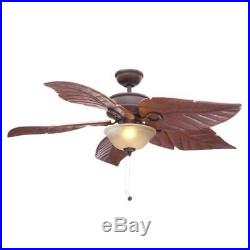 Hampton Bay Costa Mesa 56 Mediterranean Bronze Ceiling Fan withLight Kit 51656