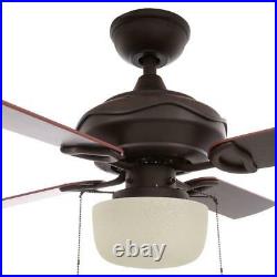 Hampton Bay Courtney 42 in. Indoor Oil Rubbed Bronze Ceiling Fan with Light Kit