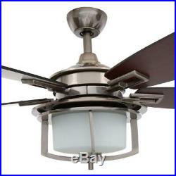 Hampton Bay Devereaux II 52¨ Indoor Gunmetal Ceiling Fan withLight Kit and Remote