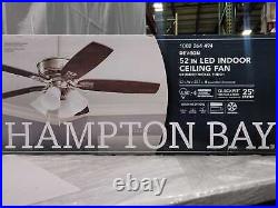 Hampton Bay Devron 52 LED Indoor Brushed Nickel Ceiling Fan with Light Kit